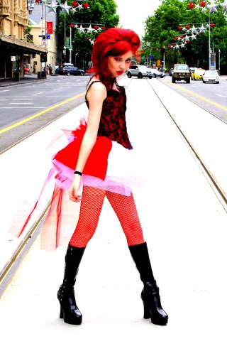 Female model photo shoot of SqueekieDee in Melbourne CBD, Australia