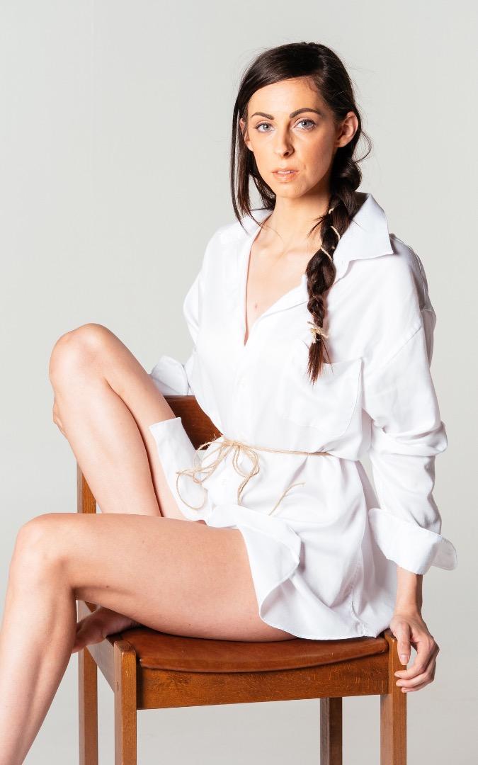 Female model photo shoot of ChrishelleChevon by Anastasia Babenko in Union 206 Studio