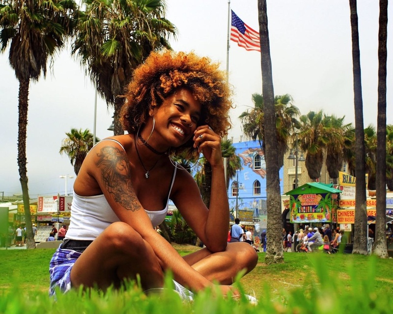 Female model photo shoot of momofadden in Venice Beach, California