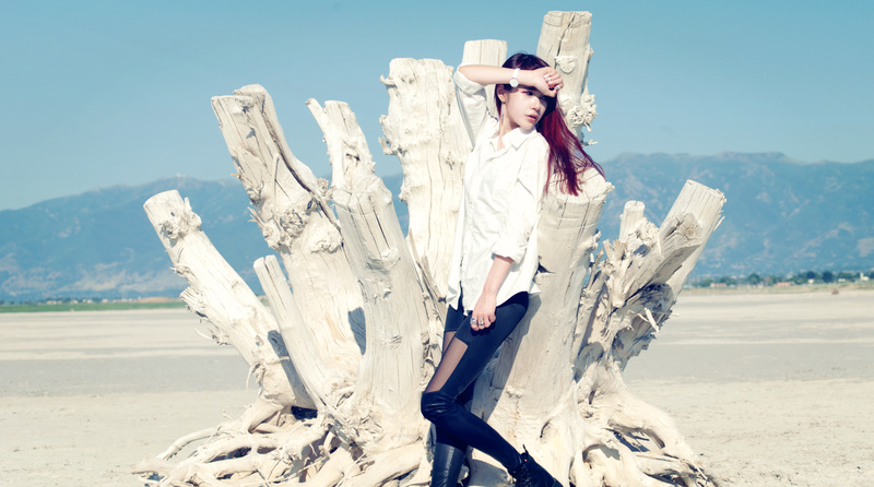 Female model photo shoot of Sophia Zhou