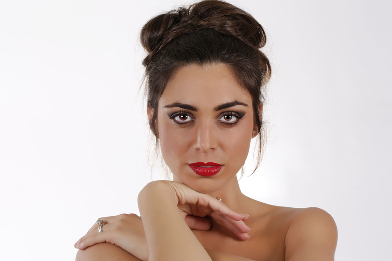Female model photo shoot of Lamore Makeup Artistry