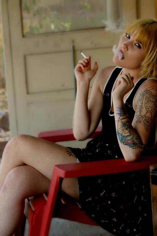 Female model photo shoot of Tattoosandteatime