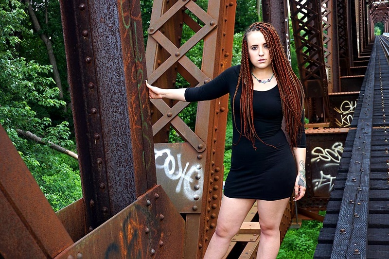 Female model photo shoot of Becca DonVito by I Am Honja Photography in Train Tracks: Hartford, CT.