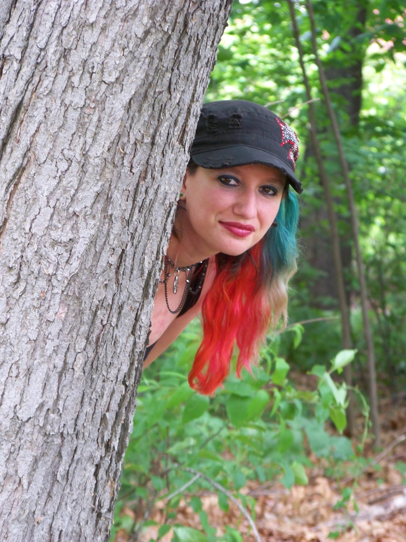 Female model photo shoot of RavenFire413 in zot park in chicopee, ma