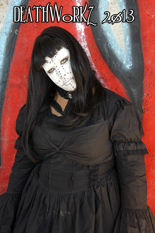 Female model photo shoot of Killa Monroe in 2013 Deathworkz  FX Makeups