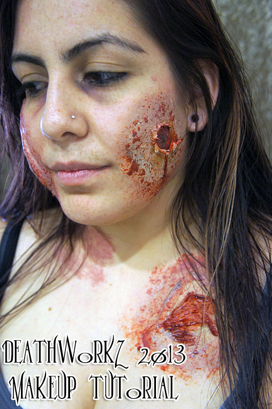 Female model photo shoot of Killa Monroe in 2013 Deathworkz  FX Makeups