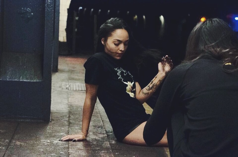 Female model photo shoot of estefaniaantonia in High Street station in Brooklyn, NY