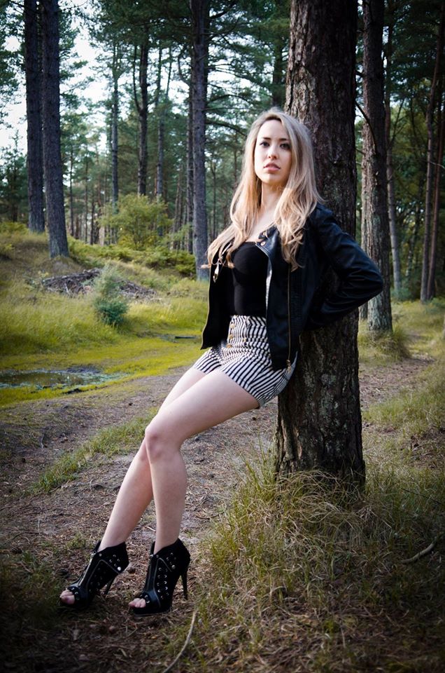 Female model photo shoot of Amy Juliana by Laura Mumby Photography in Tentsmuir Beach