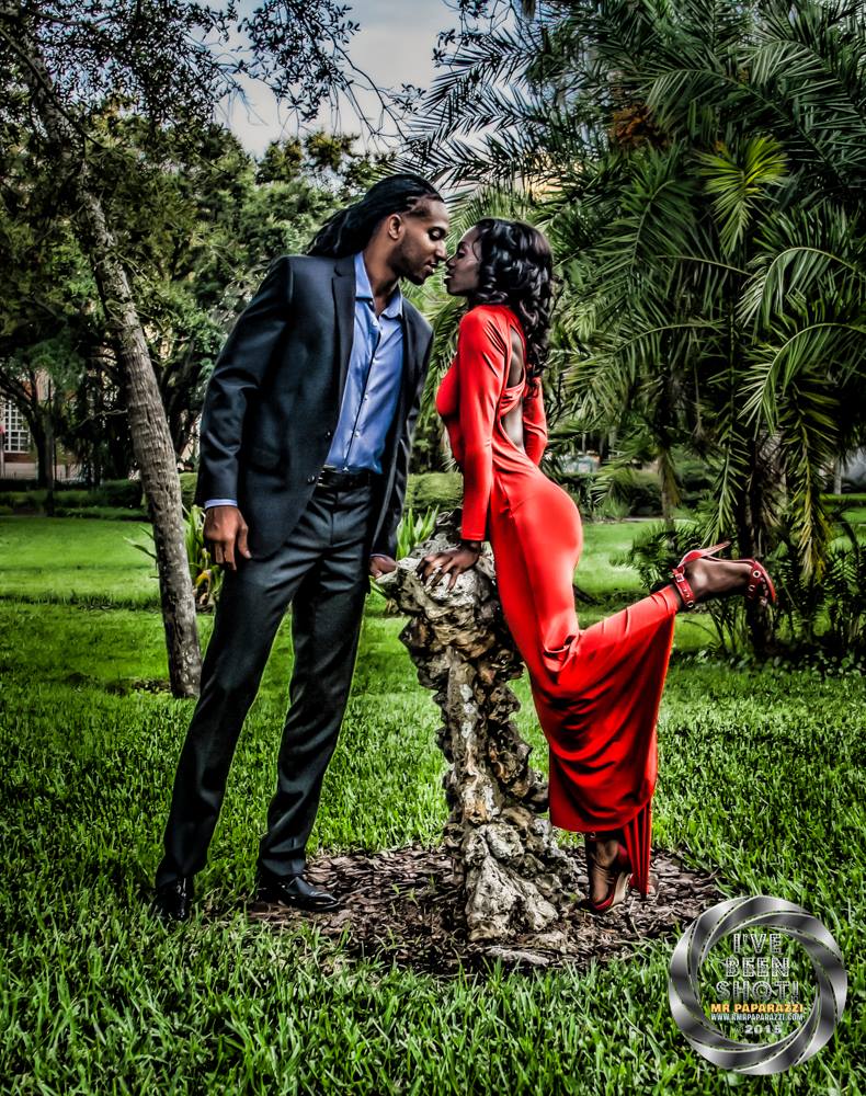 Female and Male model photo shoot of Latashe Luv and Broderick by Mr Paparazzi