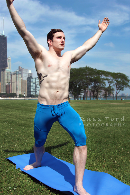 Male model photo shoot of RussFord and NJBModel in Olive park, Chicago