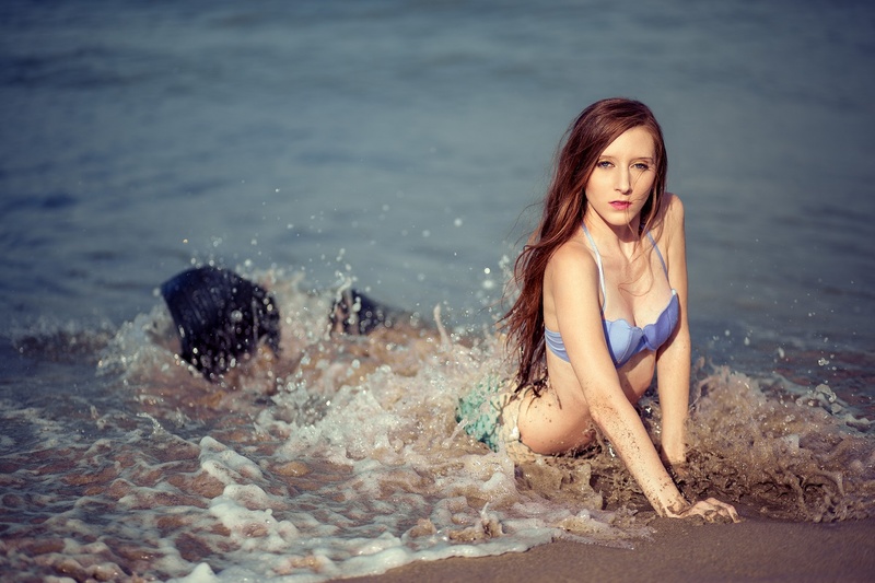 Female model photo shoot of Treasure Coast Mermaid