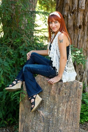 Female model photo shoot of Judy Ann in Botanical Gardens/Riverside