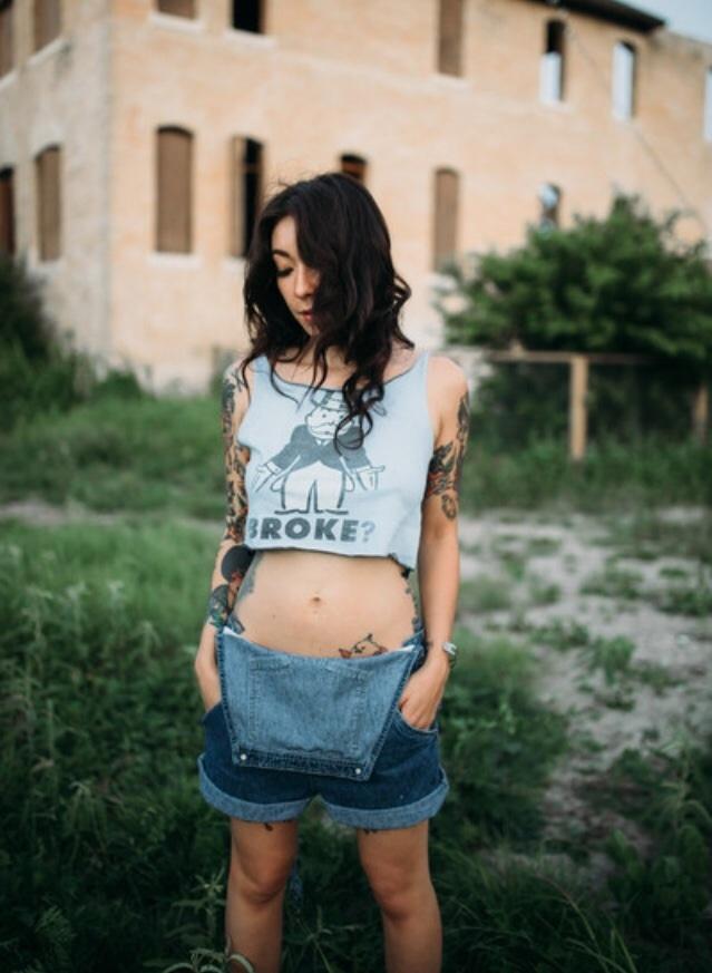 Female model photo shoot of Sayy C in Hot Wells Ruins, Austin, TX
