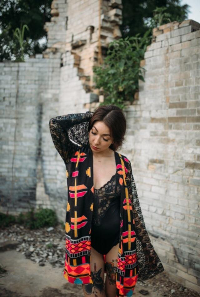 Female model photo shoot of Sayy C in Hot Wells Ruins, San Antonio, TX