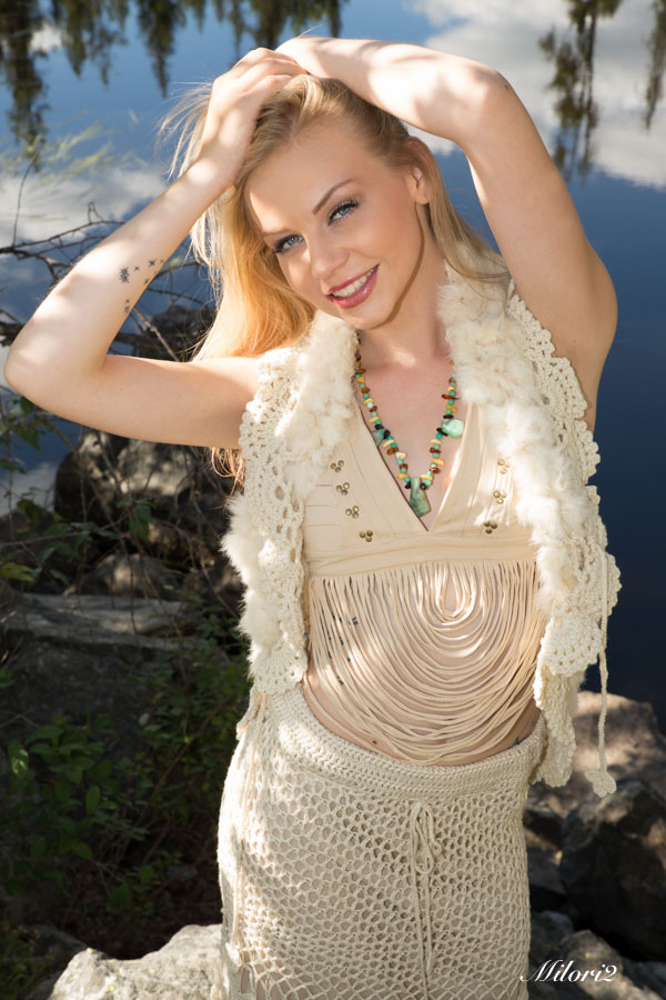 Female model photo shoot of Mercedes Torelli in Payette Lake, McCall, ID