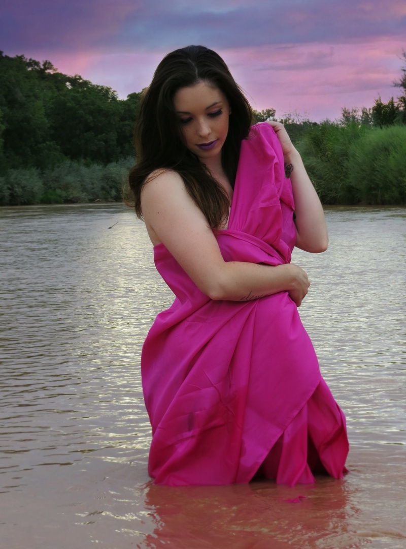 Female model photo shoot of Eccentrically Captured  in River