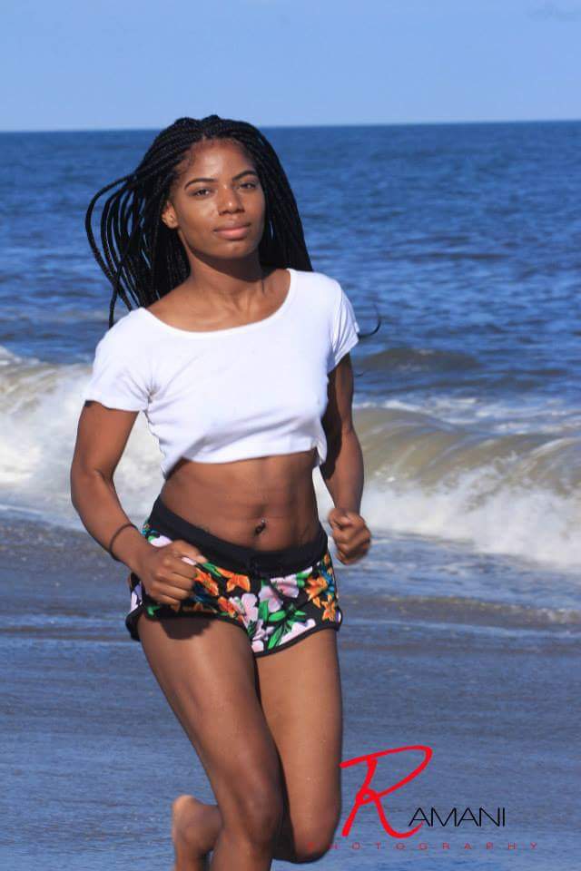 Female model photo shoot of MsDaneelBrown in Riis Beach