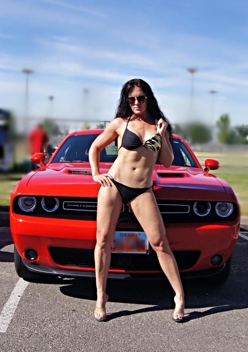 Female model photo shoot of kryptonite green by P Rogich Pix in ogden car shows for a cause