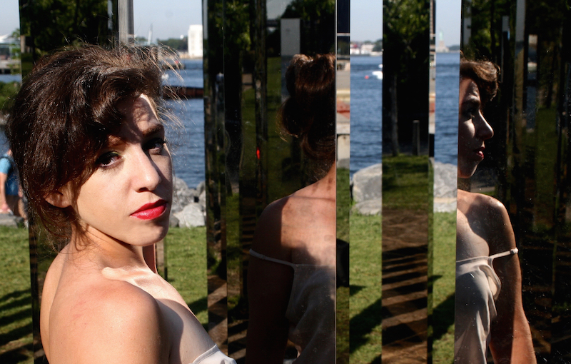 Female model photo shoot of Adina NYC by MJ McGuire in Brooklyn Bridge Park