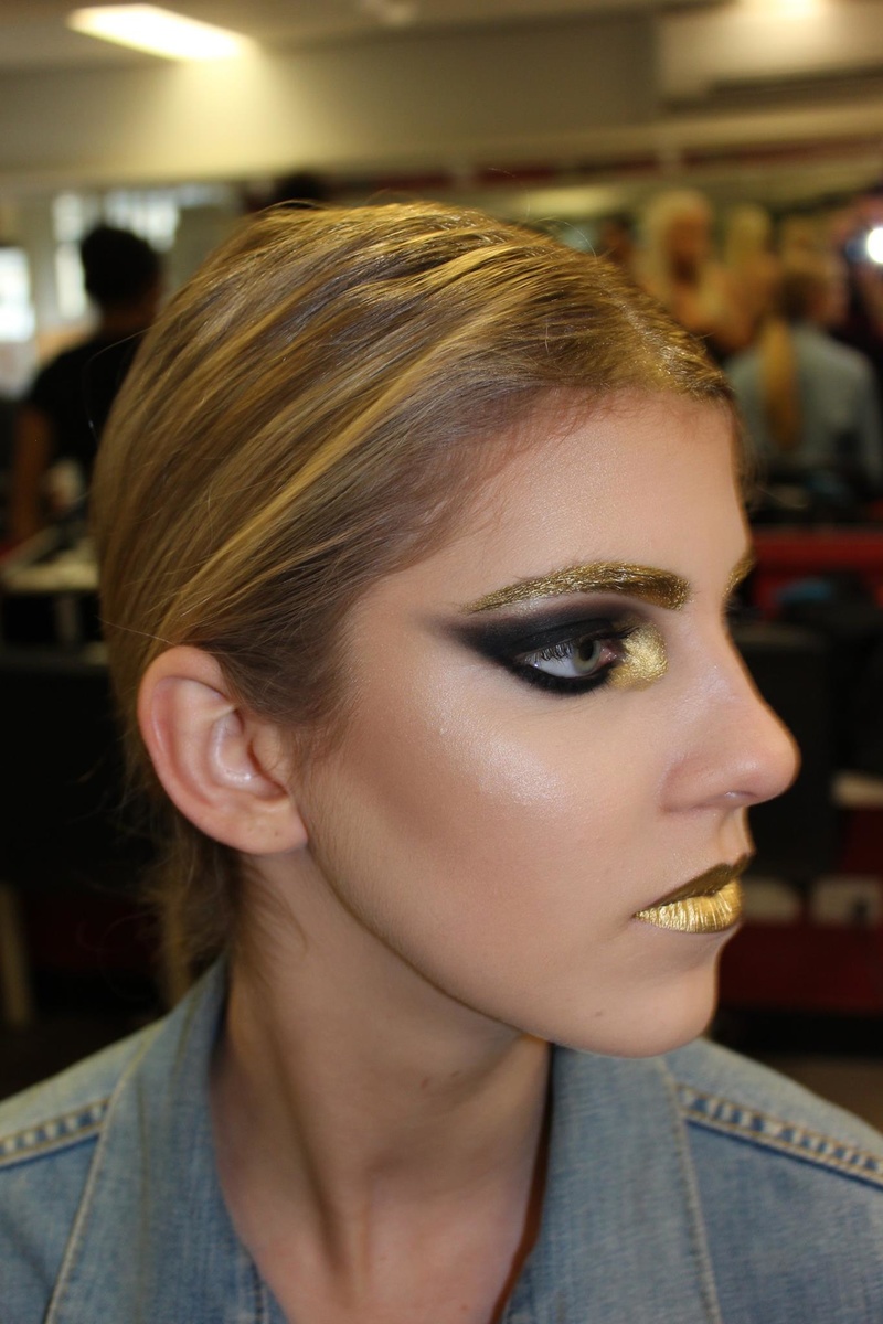 Female model photo shoot of Gemma-Loo Makeup in AICD Brisbane Campus