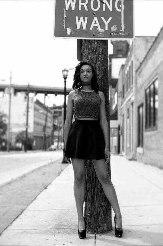 Female model photo shoot of Absinthe_dreams in Downtown cleveland