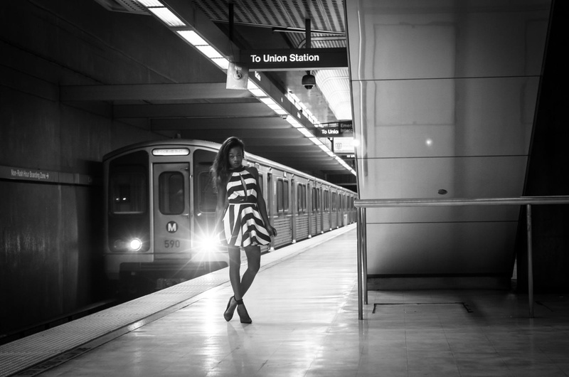 Female model photo shoot of AmericasNexTopModel in Grand Park Metro Station