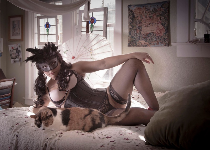 Female model photo shoot of Lacy Knickers in Portland, Oregon