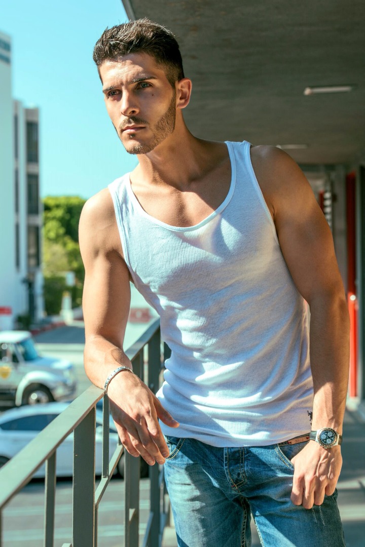 Male model photo shoot of Luca LC in Beverly Hills