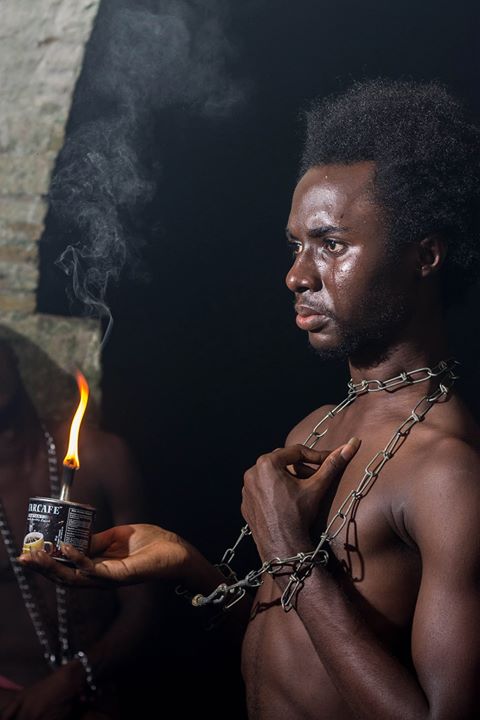 Male model photo shoot of KwameAto in Elmina Castle