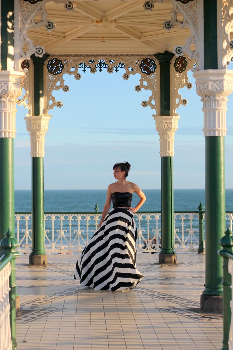 Female model photo shoot of Jordan Emily Brown in Brighton Bandstand