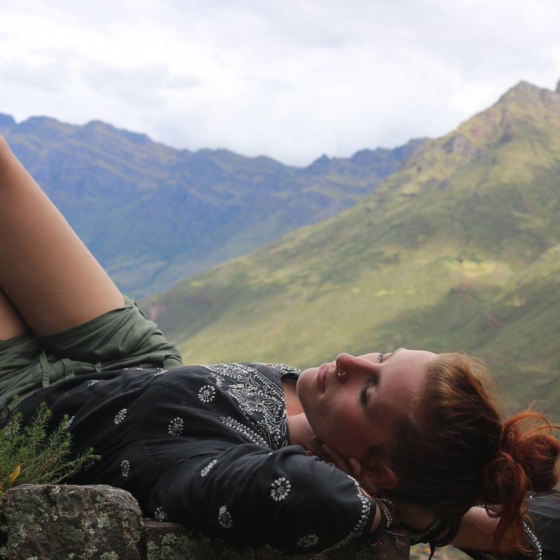 Female model photo shoot of Meri Gold in Pisac, Peru