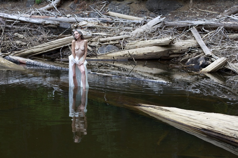 Female model photo shoot of michelle rogue by SensuaLight Photography in Ghost Lake, Mt. Ranier National Forest