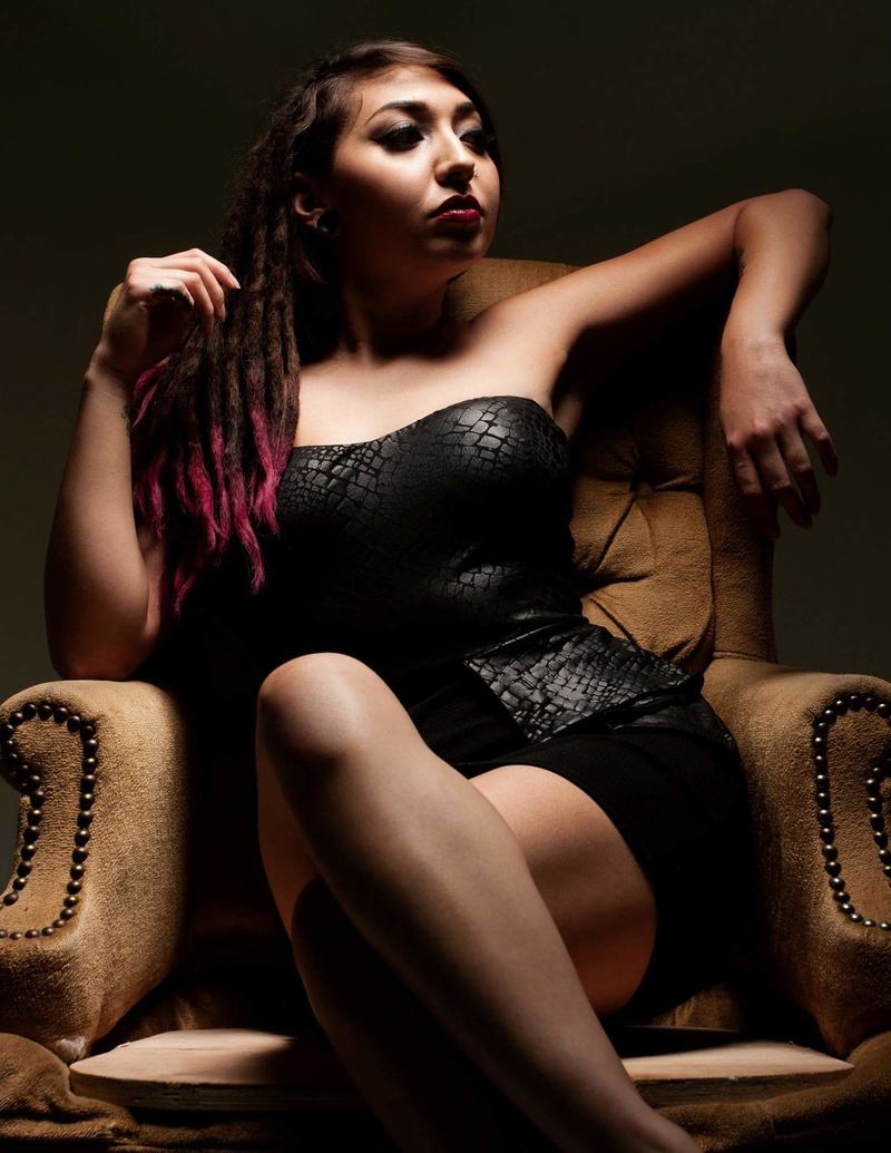Female model photo shoot of Lucianita Beatriz by Malik Daniels, makeup by Erica Martinez