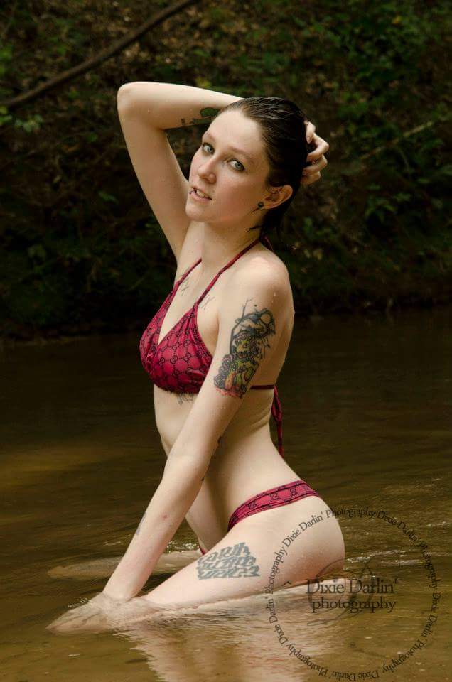 Female model photo shoot of Swamp Witch in Merit Creek