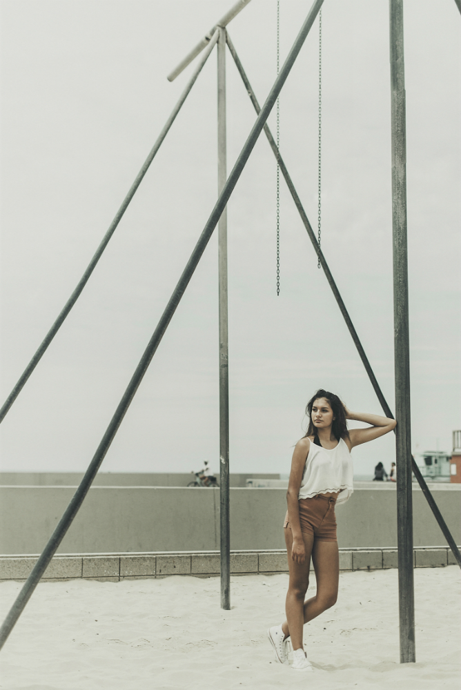 Female model photo shoot of Zoe TX CA NY in Venice Beach