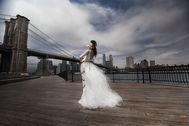Male model photo shoot of Zhen Images in Brooklyn Bridge Park, New York