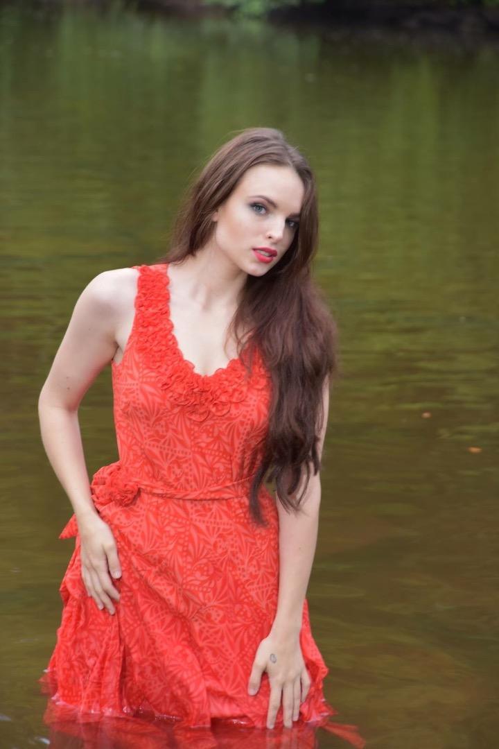 Female model photo shoot of WV_Tacy in Black water falls