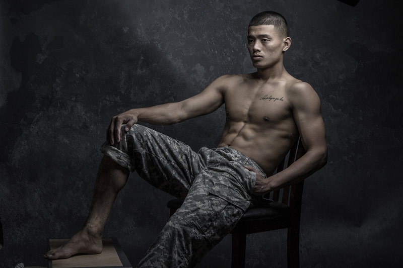 Male model photo shoot of Tenzin Jinpa in in studio