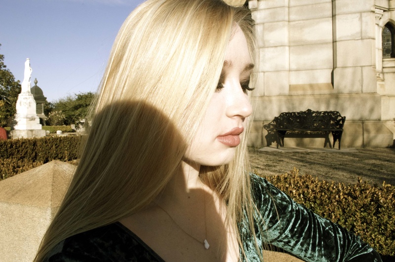 Female model photo shoot of SaraDeese in Oakland Cemetery