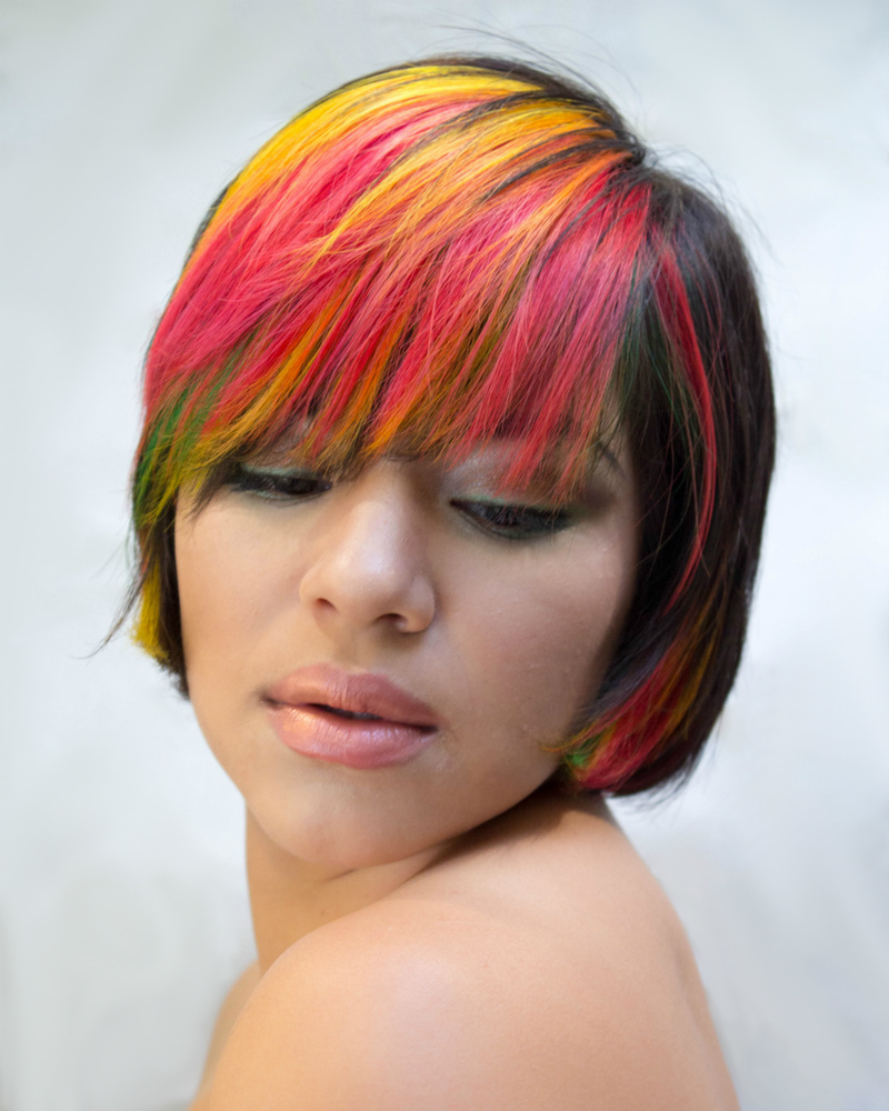 Female model photo shoot of HB Hair Design
