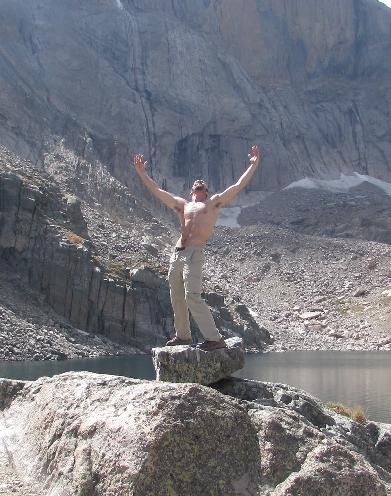 Male model photo shoot of Tom76 in Chasm Lake Rocky Mountain National Park