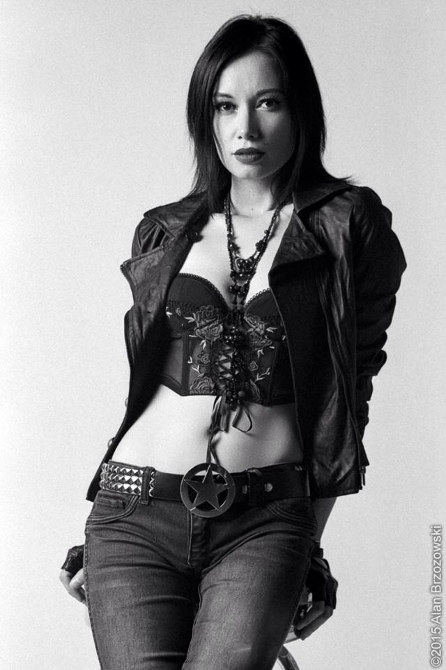Female model photo shoot of Eva Strangelove by Alan Brzozowski in Waveform Studios, Austin TX