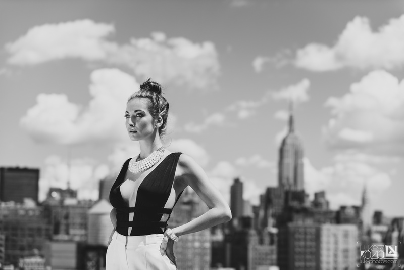 Male model photo shoot of Lukasz Koziol in Rooftop Photoshoot West Village NYC