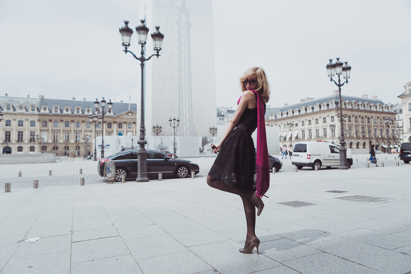 Female model photo shoot of Katherine Lancaster in Place Vendôme