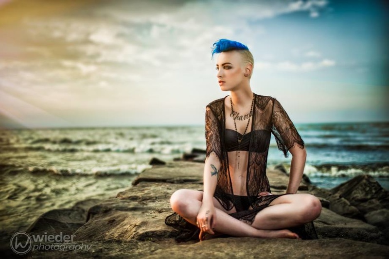 Female model photo shoot of DJLyric in HUNTINGTON BEACH
