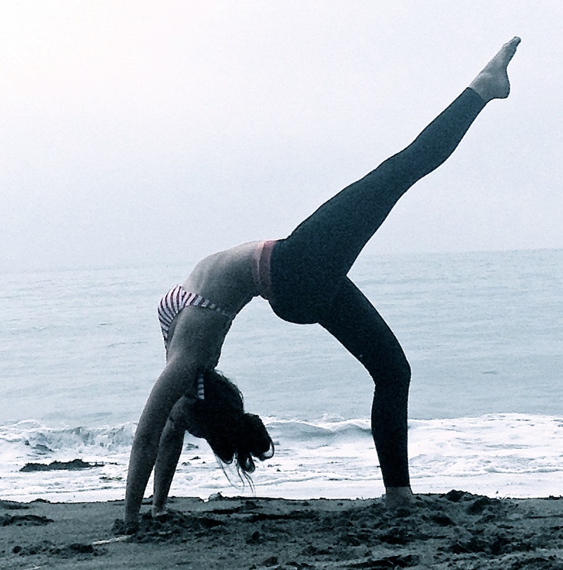Female model photo shoot of Amanda Yoga in Point Reyes Beach
