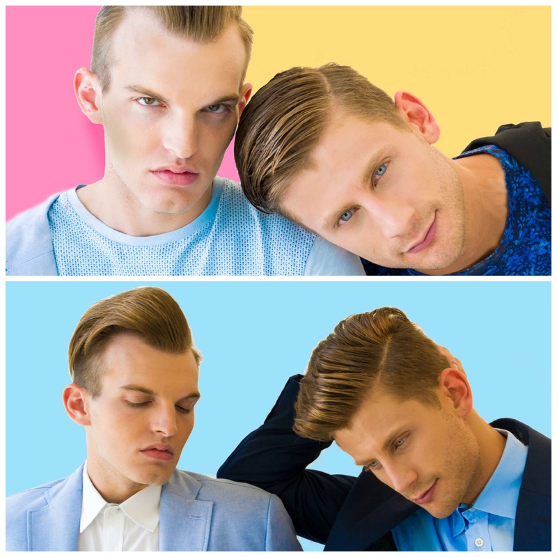 Female and Male model photo shoot of Ashley Alleyne, Brett Kenyon and AndrewMeehan, hair styled by DanteP, makeup by FrancescaPadron