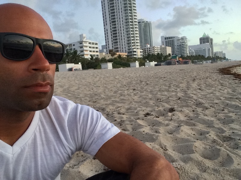 Male model photo shoot of Bayo Olorunto in Miami Beach