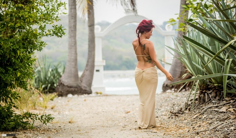 Female model photo shoot of Rita Romero in Isla Cabuya, Costa Rica