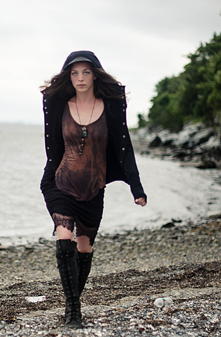 Female model photo shoot of crossfox in Prudence island, RI